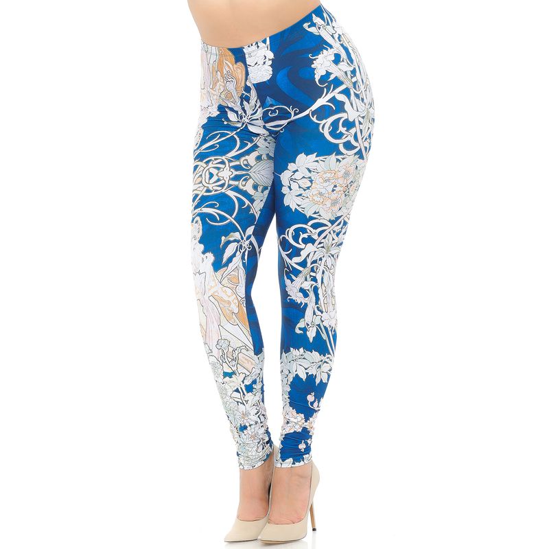 Creamy Soft Twisted Eden Vine Plus Size Leggings - Usa Fashion (One Size